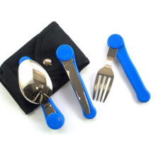 3 PCS of Folding Cutlery Set, Camping Cutlery Set (fork, kinf, spoon)